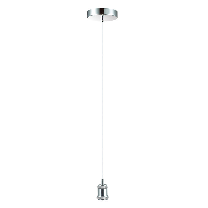 Capron 1 - Light Single Pendant, Polished Chrome/White