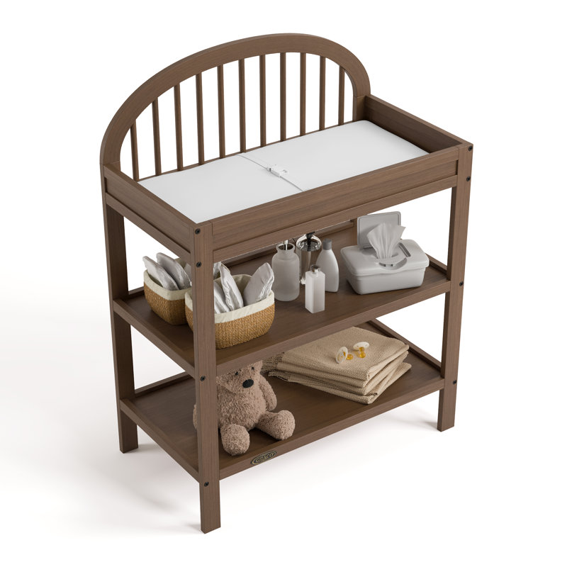 Table à langer avec coussin Olivia, Noisette
