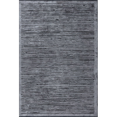 Rapture Black/Gray Stripes Luxury Area Rug