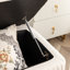 Banc de rangement rembourré en velours Miajah-251652350