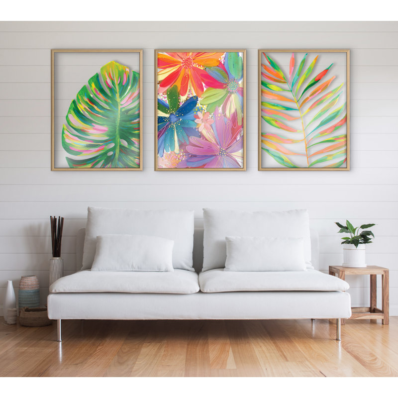 Lofgren Blake Monstera Jessi Raulet - peinture sur cadre flottant, Naturel