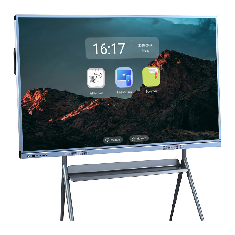 Tableau blanc interactif JYXCN, tableau blanc numérique à double écran tactile 4K UHD pour enseigner, réunions et affichage numérique