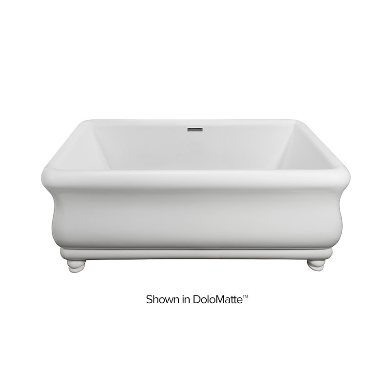 Parisian® 2 72" Freestanding Soaking Bathtub, Acrylic CXL® Gloss White
