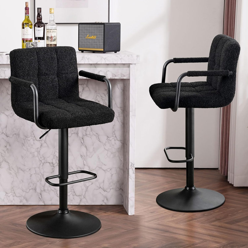 Eldredge Swivel Adjustable Height Stool (Set of 2)