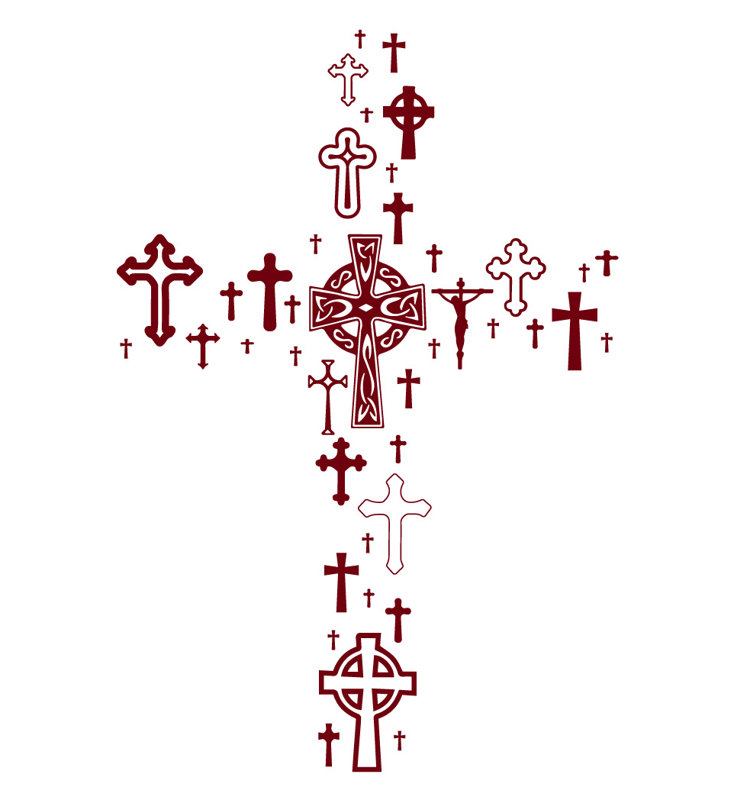 Décalcomanie murale cross collection, H 36 po x l 24 po x P 0,01 po, Bourgogne
