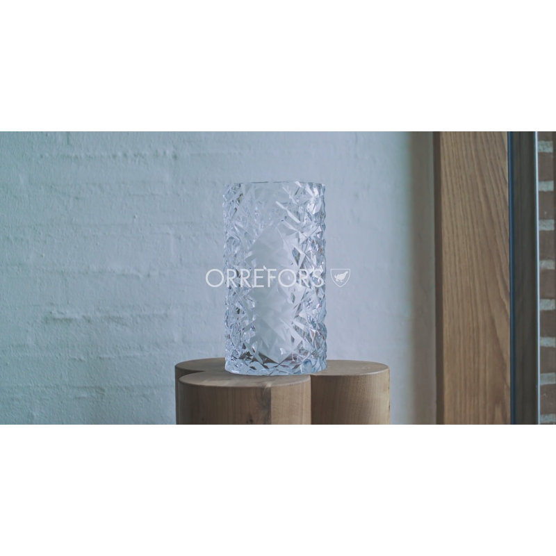 Orrefors Carat Clear Crystal Flower Vase