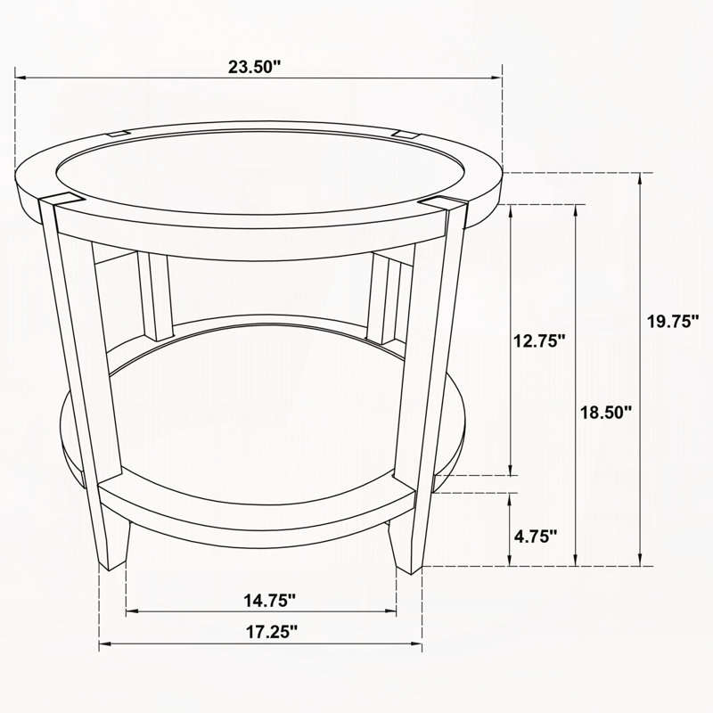 Ensemble de 3 tables basses et tables de bout rondes