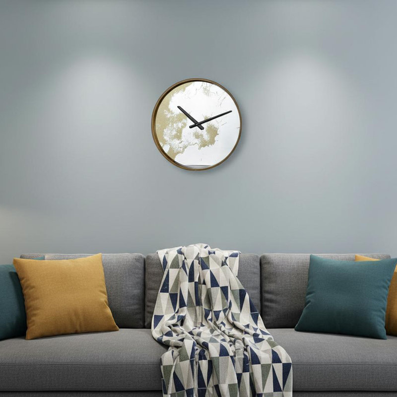 Gold Dust 14" Modern Round Living room Wall Clock