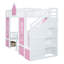 Lit superposé rose Twintwin avec bureau convertible, bureau stable et captivant - rose, intriguant-355529792