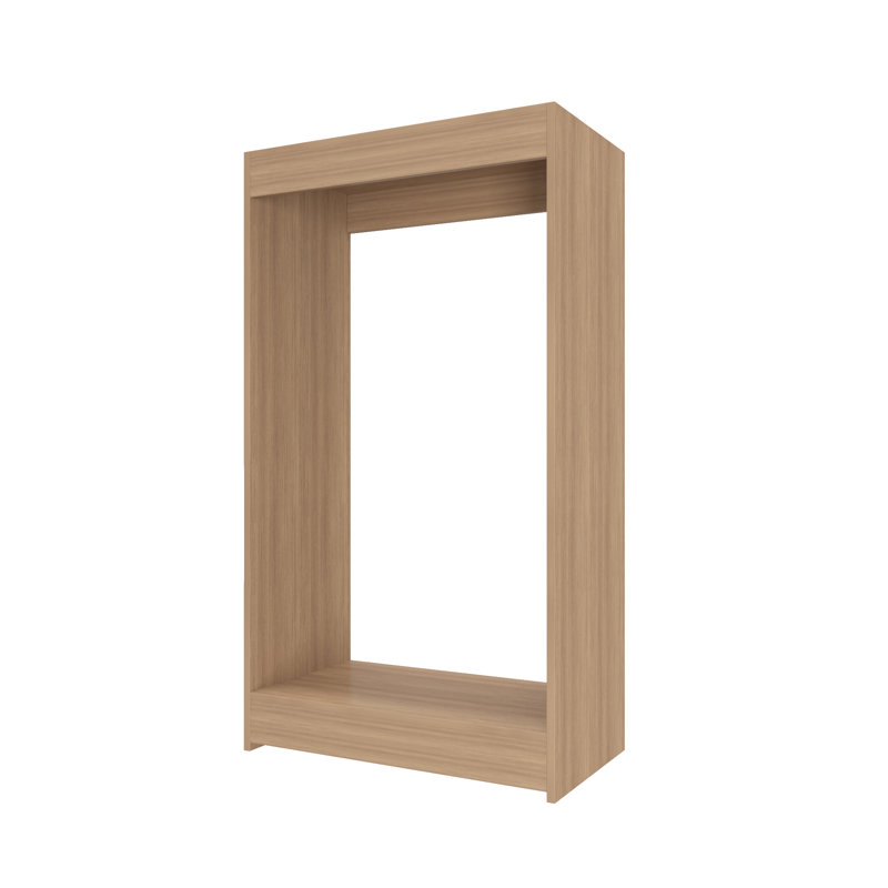 Double Hanging Closet Unit Closet System, 46" x 25.5" x 14", Wood