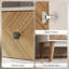 HOMCOM Modern Wardrobe Cabinet with 2 Hanging Rods Natural/White