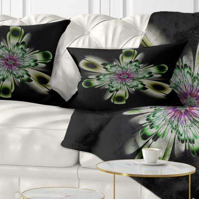 Coussin lombaire en cristal brillant floral