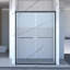 56 - Porte de douche de 60 po x 70 po, cadre en aluminium, double coulissement, verre trempé de 8 mm, quincaillerie noir mat, salle de bain, imperméable, porte coulissante de guidage rapide 60 po x 70 po, méthode simple