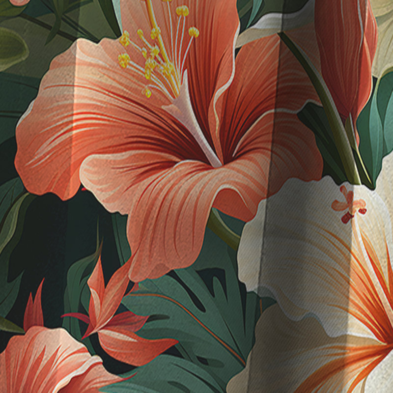 Paradise Mirage - motif tropical II - Rideau floral - Rideau occultant floral - 1 panneau, L 52 po x L 95 po