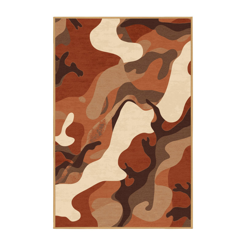 Tapis brun clair lavable à la machine Pavla, 7 x 9