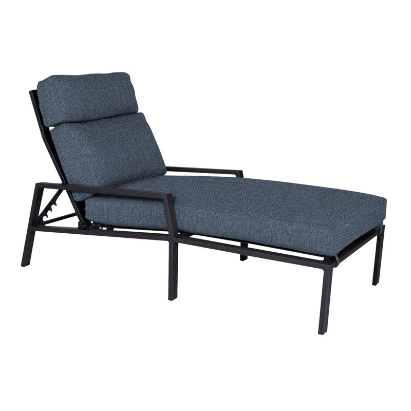 Aris Outdoor Chaise Lounge, Graphite, Alcazar Redwood