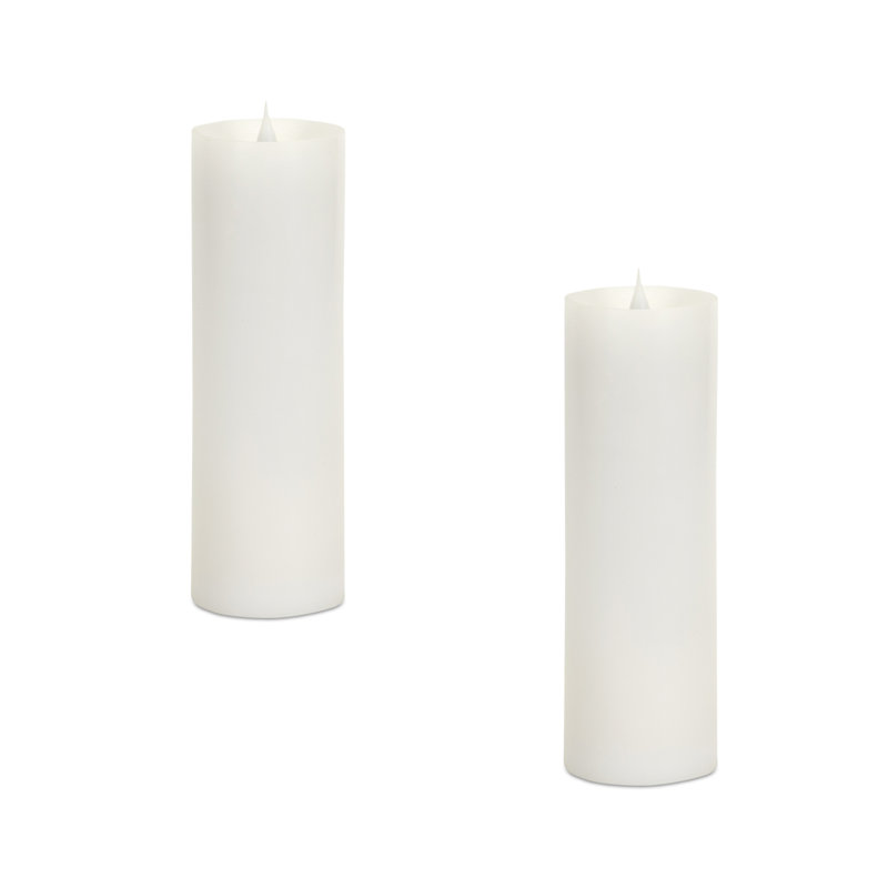 Bougie DEL colonne sans flamme sans parfum