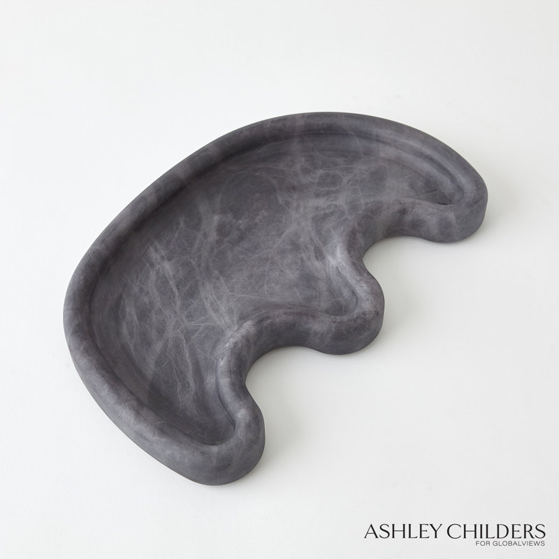 Amera Alabaster Tray, Gray