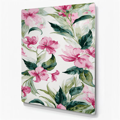 Watercolor Floral 22 Grey Metal Wall Art
