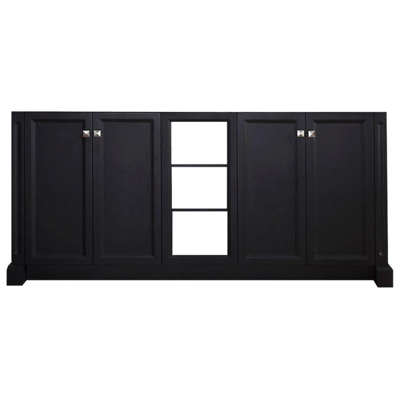 Base de meuble-lavabo de salle de bain double 73 po westwood, Noir
