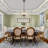 Plewak 5 - Light 15.74" Wide Candle Style Dimmable Distressed Wood Farmhouse Country Geometric Chandelier with Curve Arms and Adjustable Hanging Chain for Living Room Bedroom Foyer-1157547418