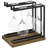 Tabletop Wine Glass Rack in Black/Dark Brown-1378249707