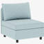 Modulaire avec canapé-lit et rangement, chenille bleu antique, 8, profondeur de 129 po, largeur de 124 po, hauteur de 32 po. 124 po Largeur, 32 po Hauteur-121077416
