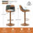 Swivel Adjustable Height Bar Stools, Faux Leather Upholstered Counter Stools, Modern Pub Stools-513740412