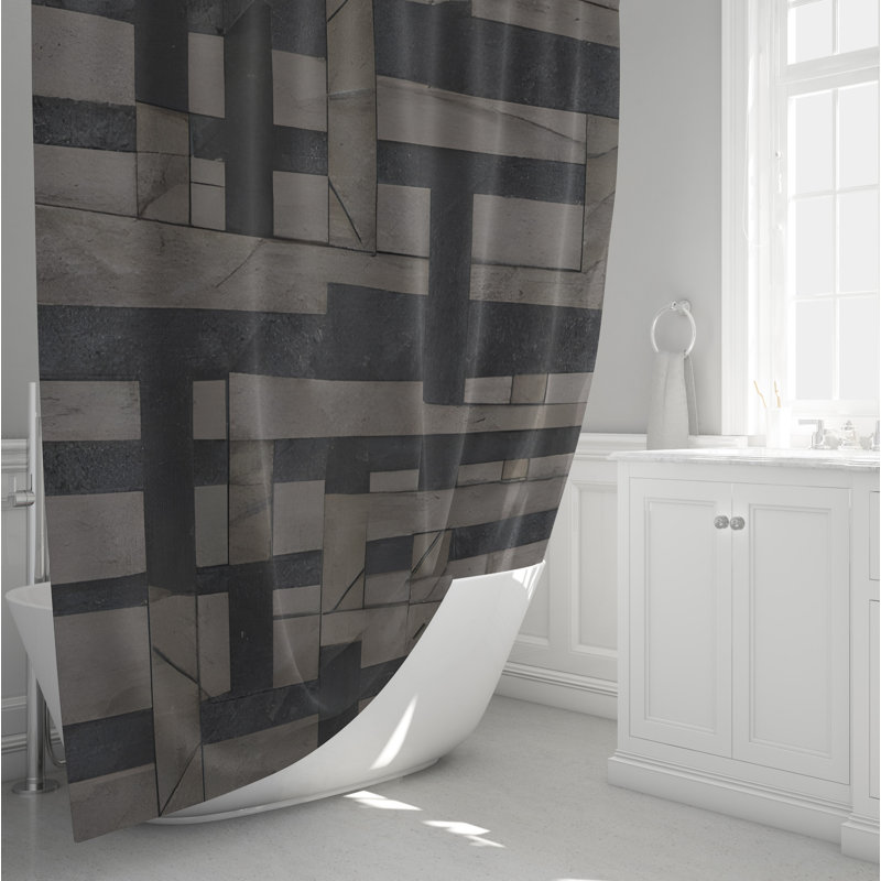 Abstract Shower Curtain, 72" H x 70" W