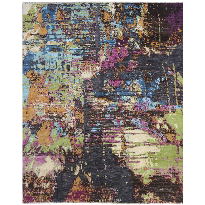 Geometric Hand Knotted 248cm X 302cm Area Rug