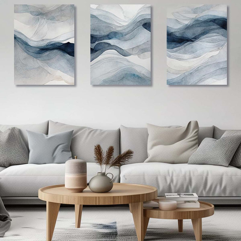 3 Piece Wrapped Canvas Print, 60 cm H x 40 cm W