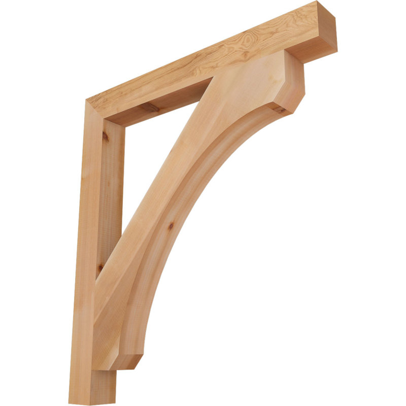Support en bois rustique Legacy Block, Cèdre rouge, Lisse, H 40 po x l 3,5 po x P 36 po