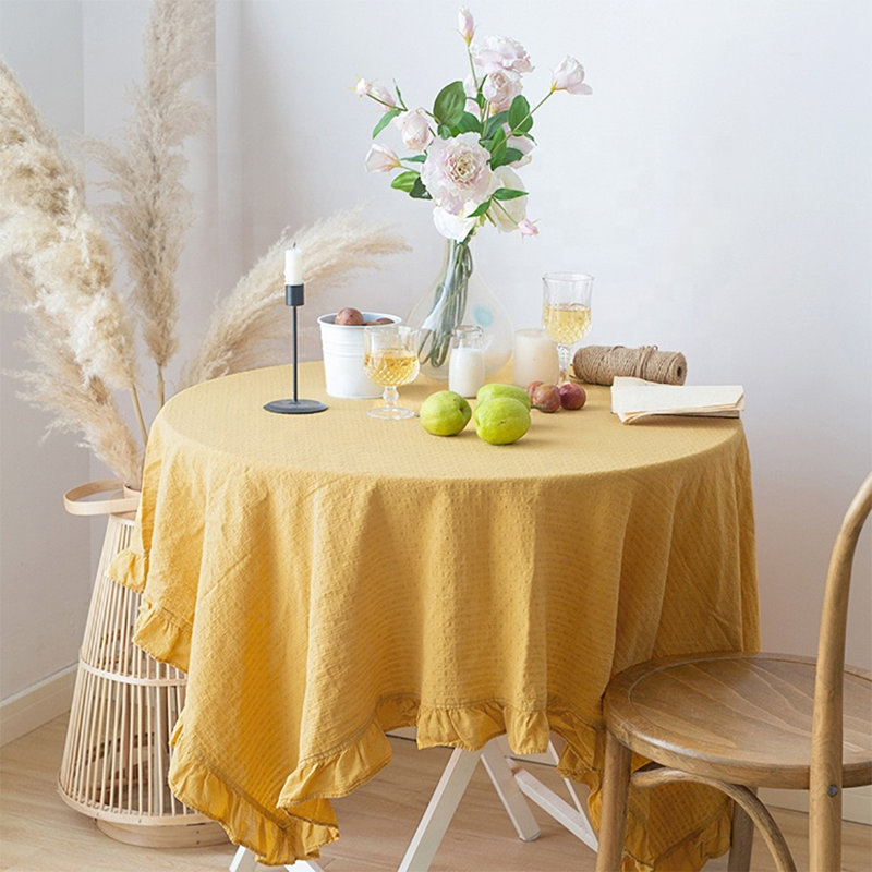 Nappe French, 55" x 55", Jaune moutarde