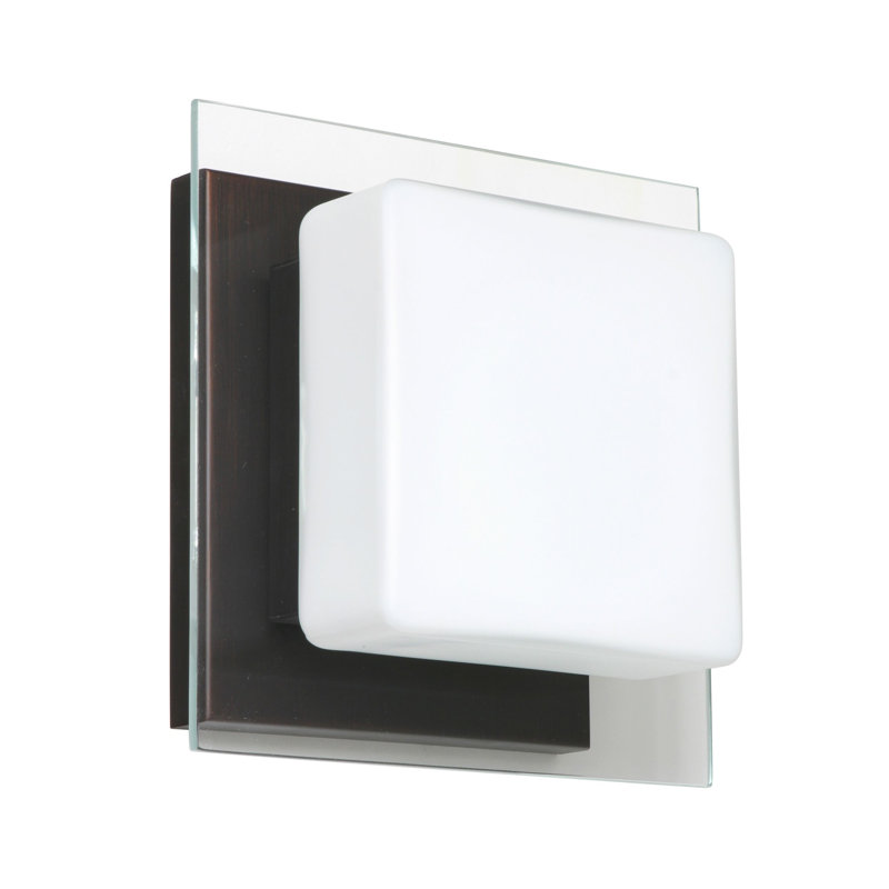 Catella Flush Mounted Sconce, Bronze, Clear, Halogen