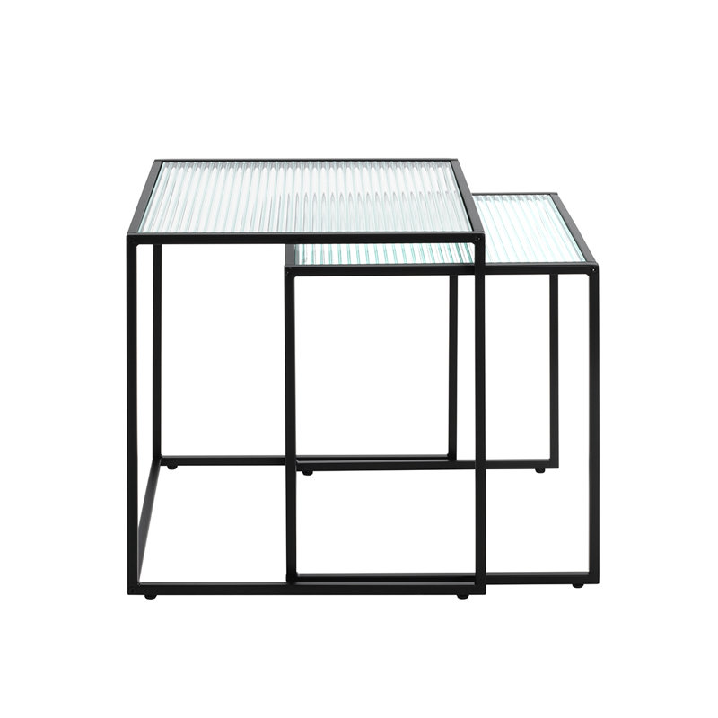 Ackworth Glass Top Frame Nest Of Tables