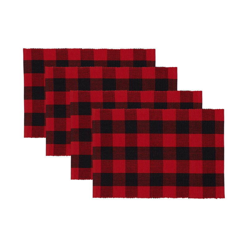  Buffalo Check Ribbed Placemat Set/4