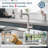 Modern Single Hole Commercial Kitchen Faucet - Waterfall Design & Pull Down Sprayer Sink Faucet-113856476-113856473