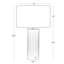 Lampe de table en marbre Tambour