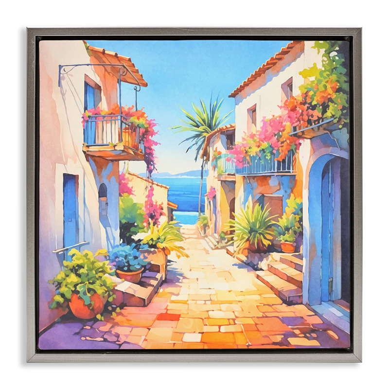 «Scenic Bella Vista», art mural encadré flottant par Andrea Haase, Cadre flottant gris lustré, H 25 po x l 25 po