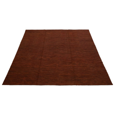 One of kind Hand Woven Natural Brown Tapestry Kilim 11'7" x 11'5"