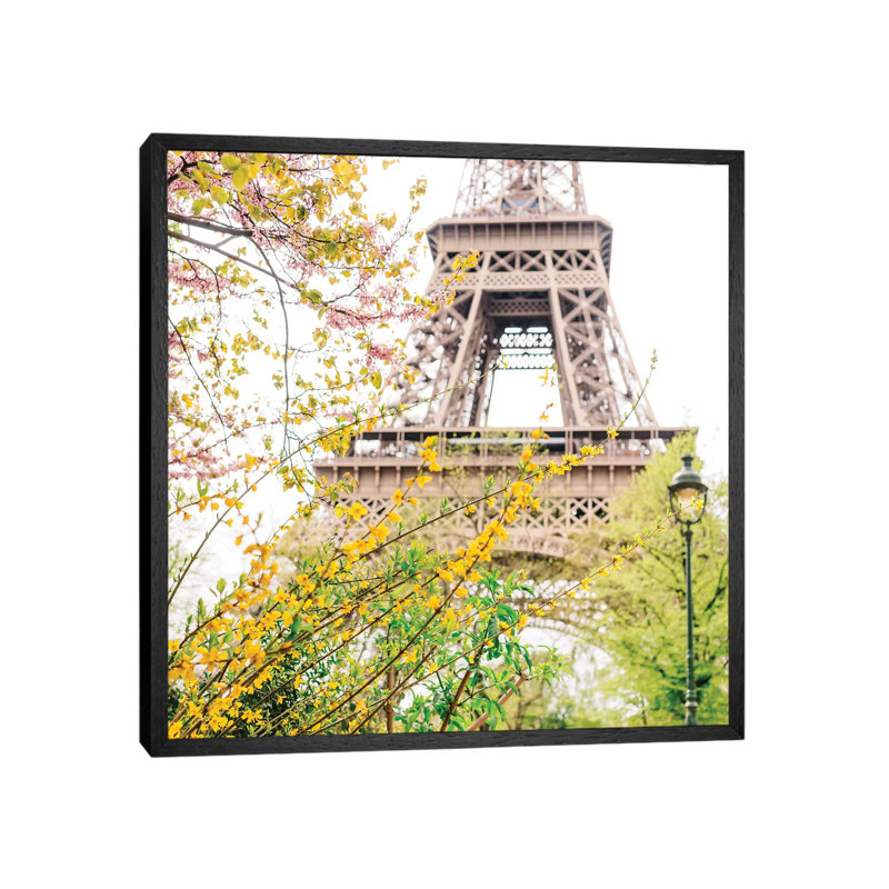 Eiffel Tower VII by Bethany Young - Print on Canvas, Black Framed, 93.98cm H x 93.98cm W x 3.81cm D