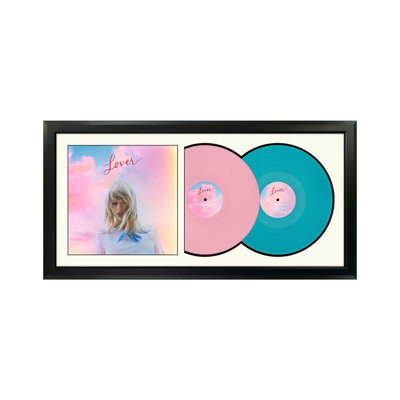«Taylor» Swift, «Lover», art mural double disque vinyle encadré, présentation de couverture d'albums, décor de souvenirs de musique, cadeau unique pour les amateurs de vinyle