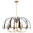 6 Lights Black And Gold Geometric Chandelier