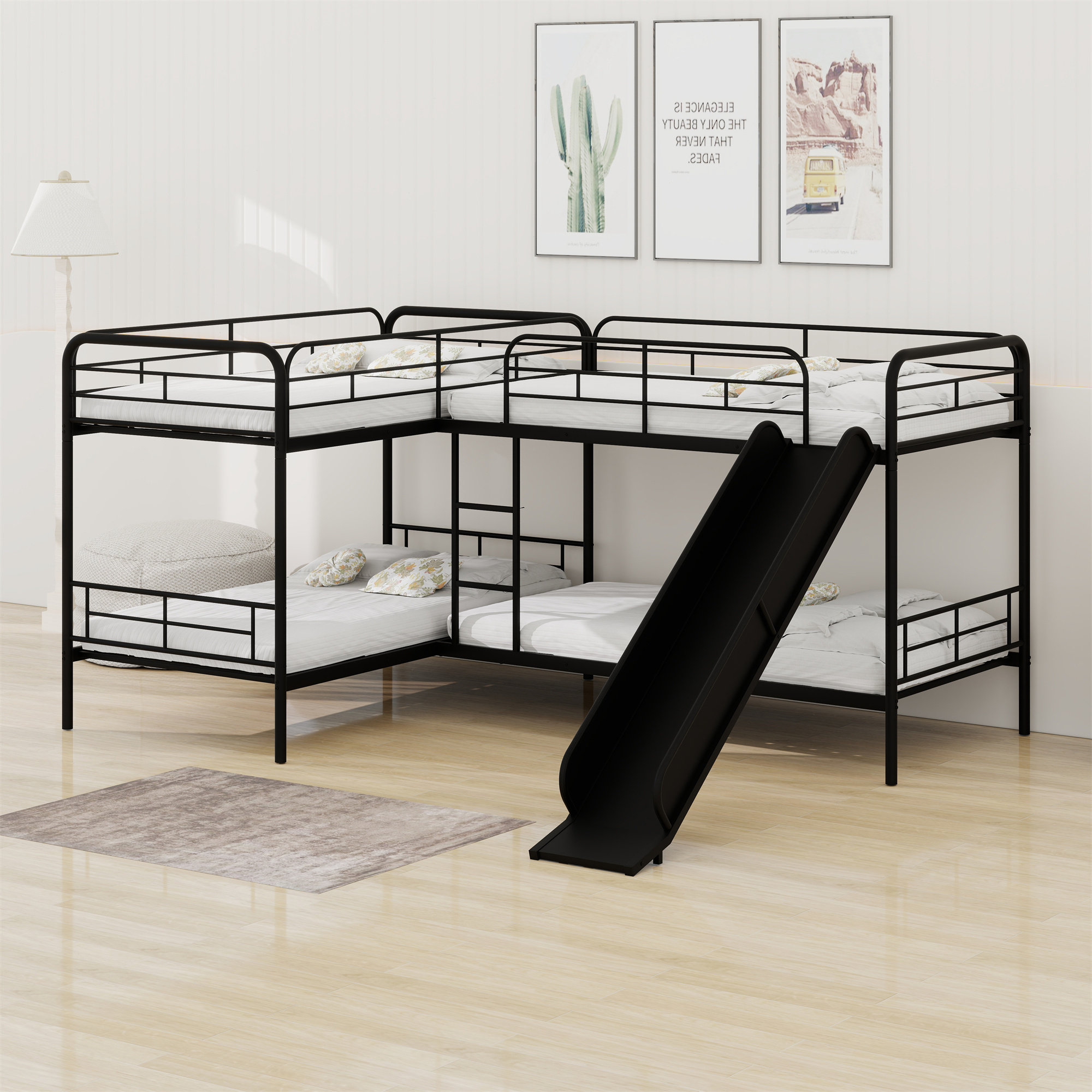 Isabelle & Max™ L-Shaped Bunk Bed With Slide And Ladder - Wayfair Canada