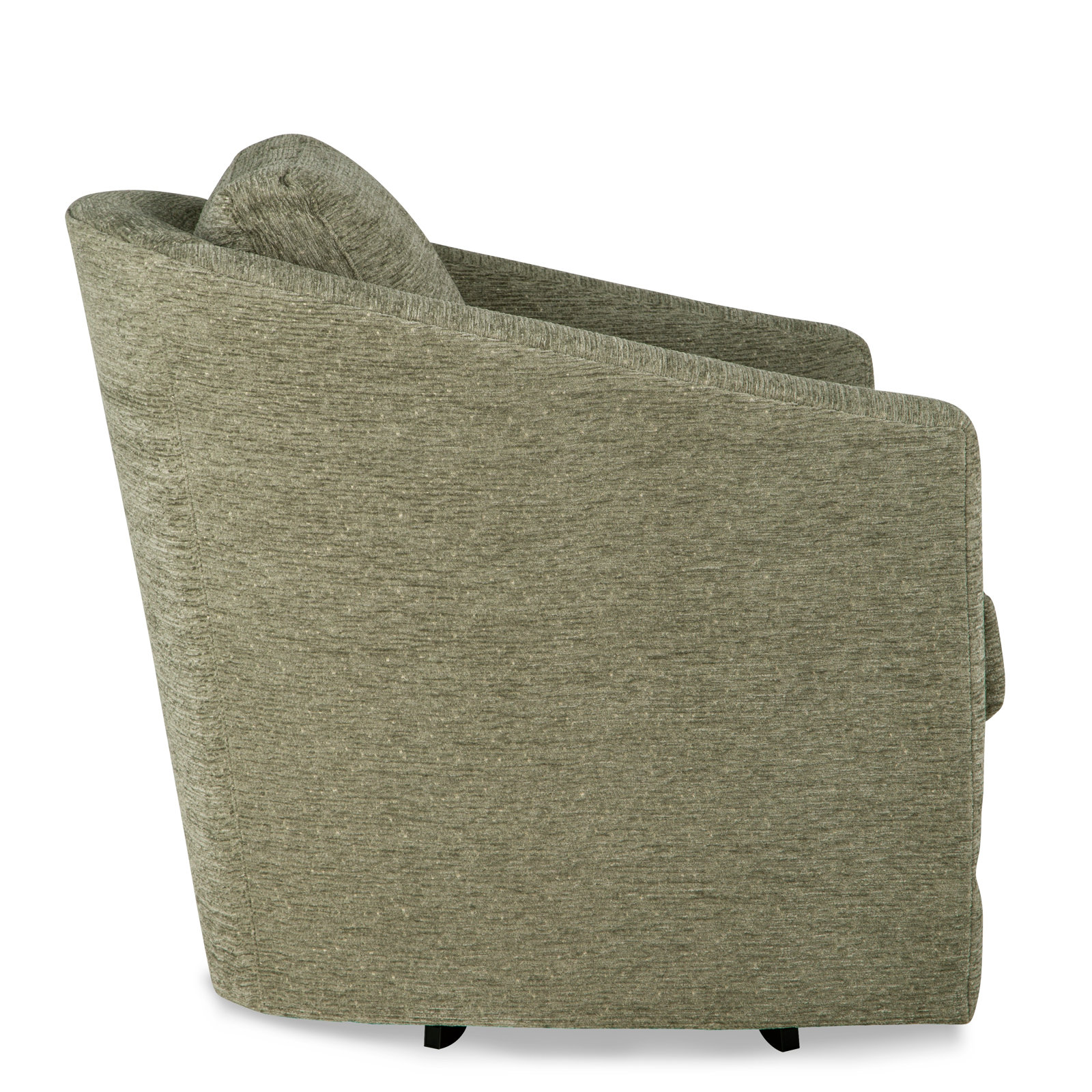 Mileva Upholstered Swivel Barrel Chair, Ida Gray