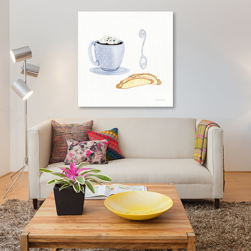 «Coffee Break IX», reproduction sur toile tendue, H 12 po x l 12 po x P 1,5 po, Toile tendue, Pas de tapis