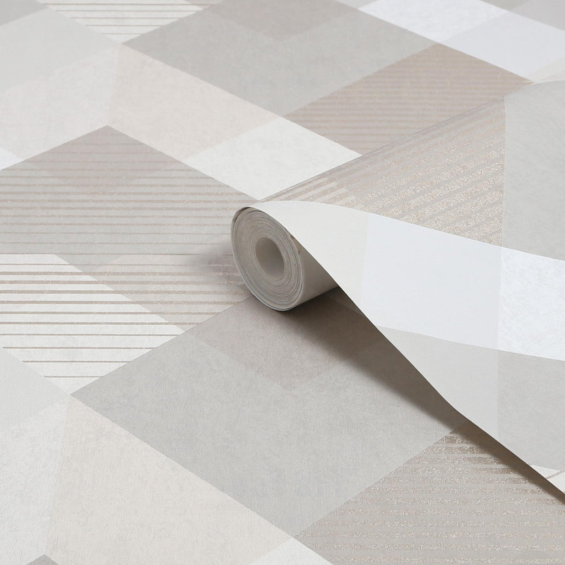Superfresco Easy Kaleidoscope Geometric Wallpaper, Beige