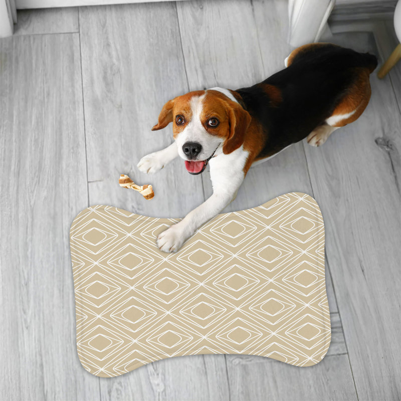 Dune blanc - 1 tapis d'alimentation en forme d'os