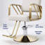 Tabouret de barbier beige 360 ° Fauteuil de coiffure à hauteur réglable pour salon de coiffure-432037742