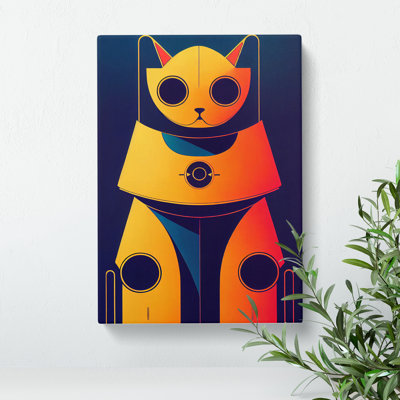 XC1022-3845X Robo Cat - Wrapped Canvas Print